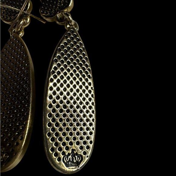 Boho Earrings Crown Premiere Designs Green Stone Drop Faux Moonstone Clover - Picture 5 of 8